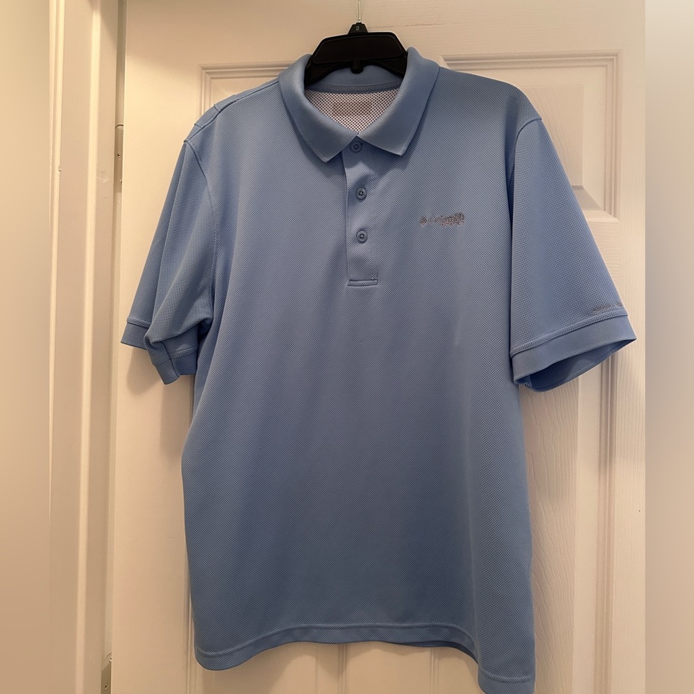 Blue Columbia PFG Omni shade polo